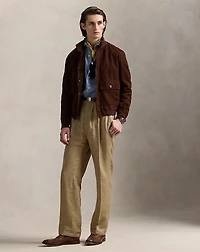 Classic Fit Houndstooth Linen Shirt