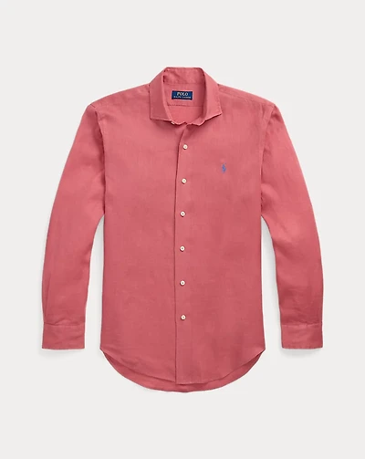 Classic Fit Houndstooth Linen Shirt