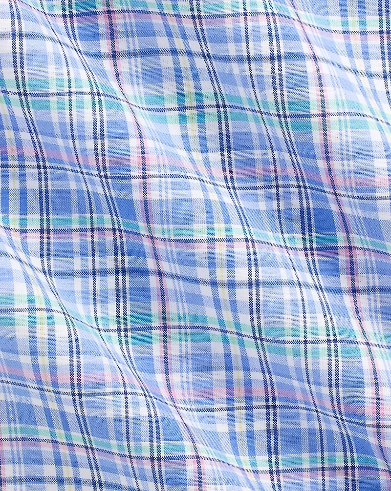Classic Fit Plaid Poplin Shirt