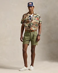 Classic Fit Tropical-Print Camp Shirt