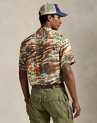 Classic Fit Tropical-Print Camp Shirt