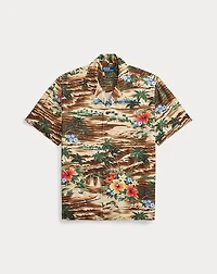 Classic Fit Tropical-Print Camp Shirt