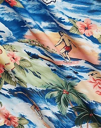 Classic Fit Beach-Print Camp Shirt