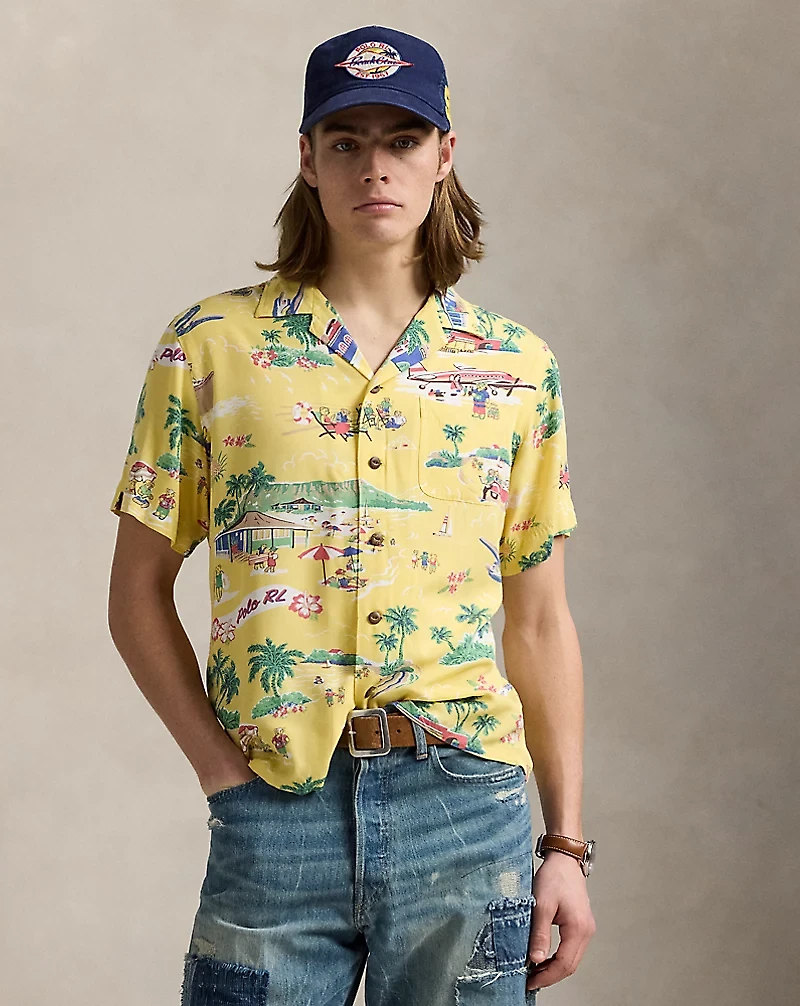 Classic Fit Polo Bear Camp Shirt