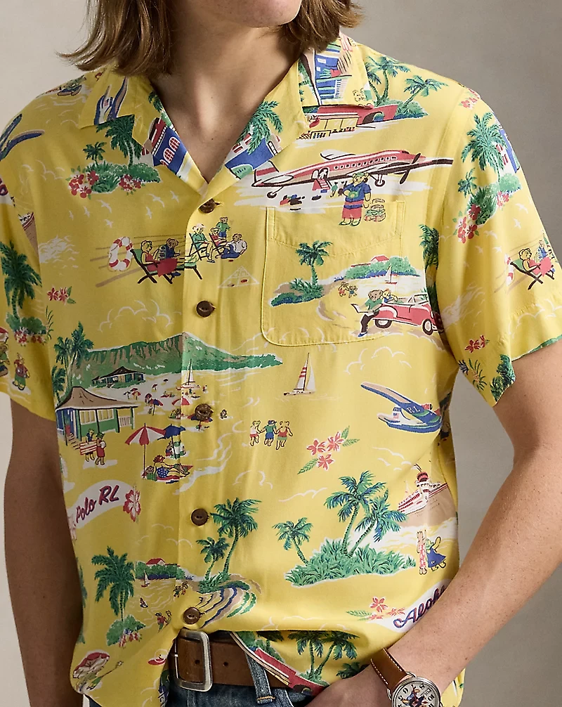 Classic Fit Polo Bear Camp Shirt