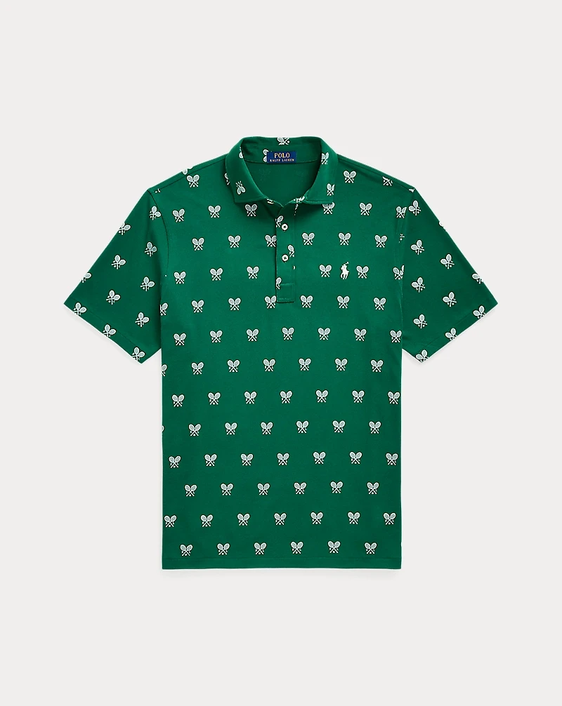Classic Fit Racquet-Print Polo Shirt