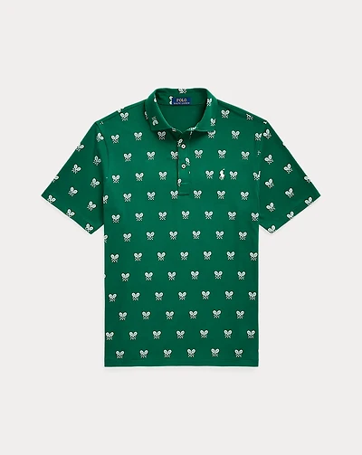 Classic Fit Racquet-Print Polo Shirt