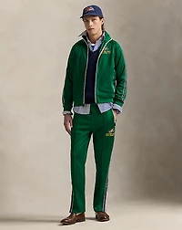 Embroidered Plaited Tricot Track Jacket