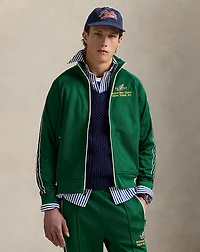 Embroidered Plaited Tricot Track Jacket