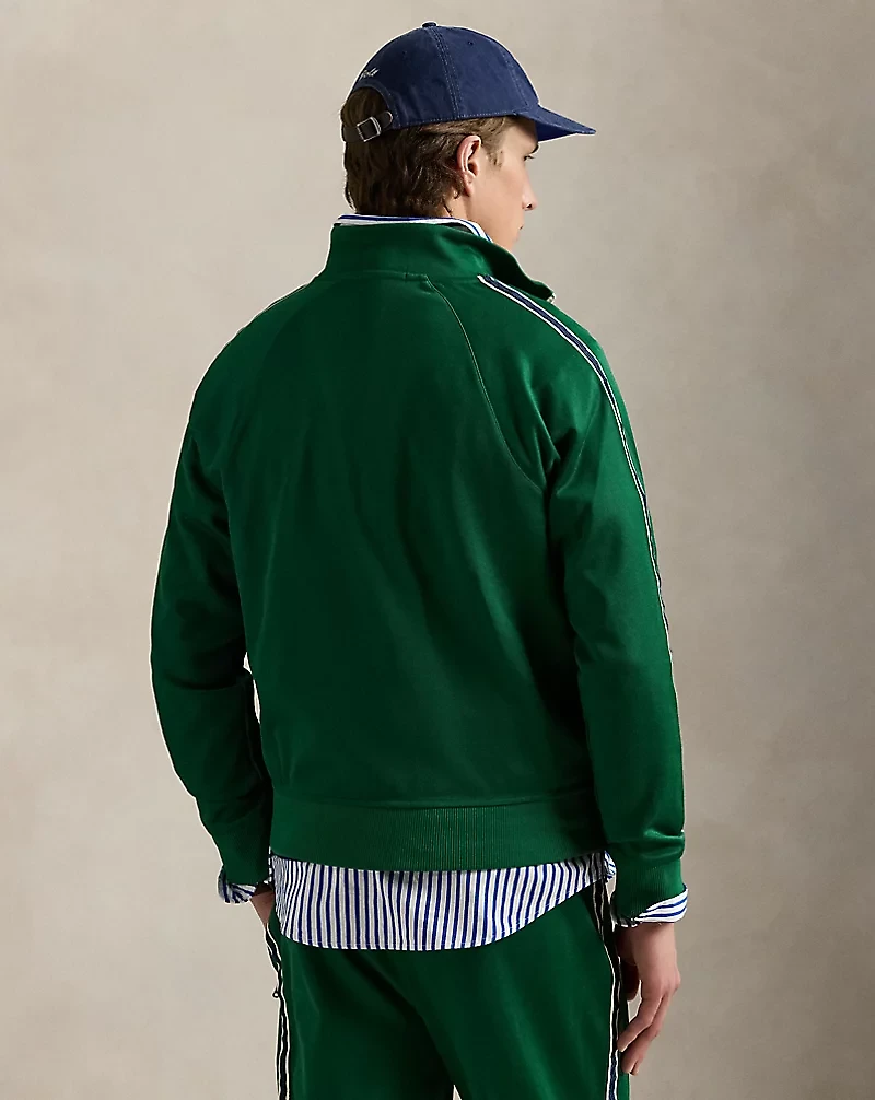 Embroidered Plaited Tricot Track Jacket