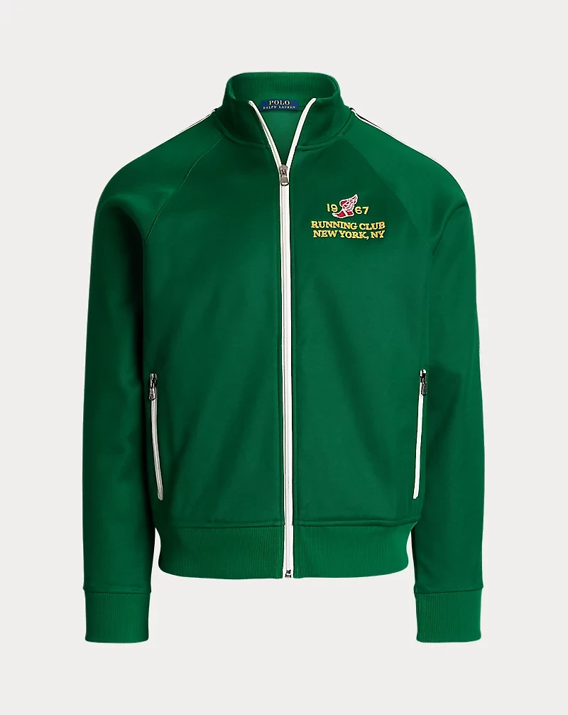 Embroidered Plaited Tricot Track Jacket