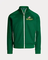 Embroidered Plaited Tricot Track Jacket