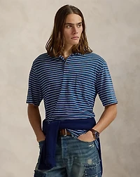 Classic Fit Striped Jersey Polo Shirt