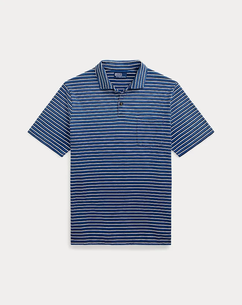 Classic Fit Striped Jersey Polo Shirt