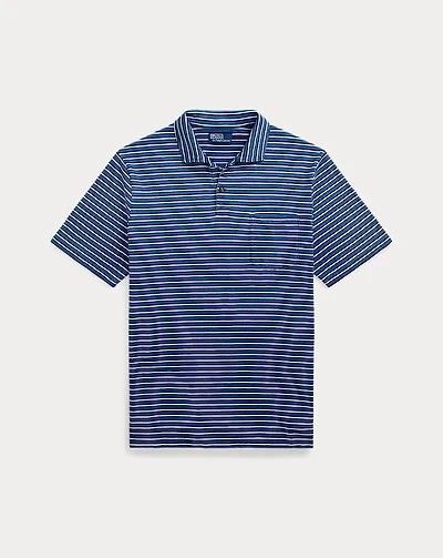 Classic Fit Striped Jersey Polo Shirt