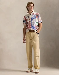 Classic Dry Goods–Print Mesh Polo Shirt