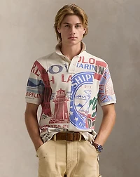 Classic Dry Goods–Print Mesh Polo Shirt
