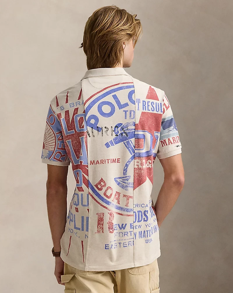 Classic Dry Goods–Print Mesh Polo Shirt