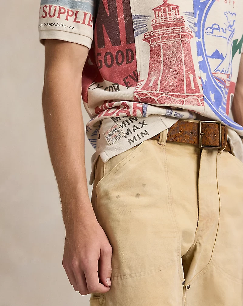 Classic Dry Goods–Print Mesh Polo Shirt