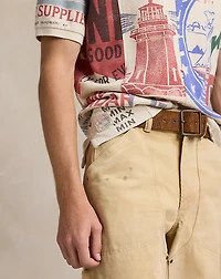 Classic Dry Goods–Print Mesh Polo Shirt
