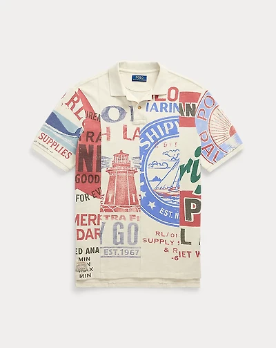 Classic Dry Goods–Print Mesh Polo Shirt