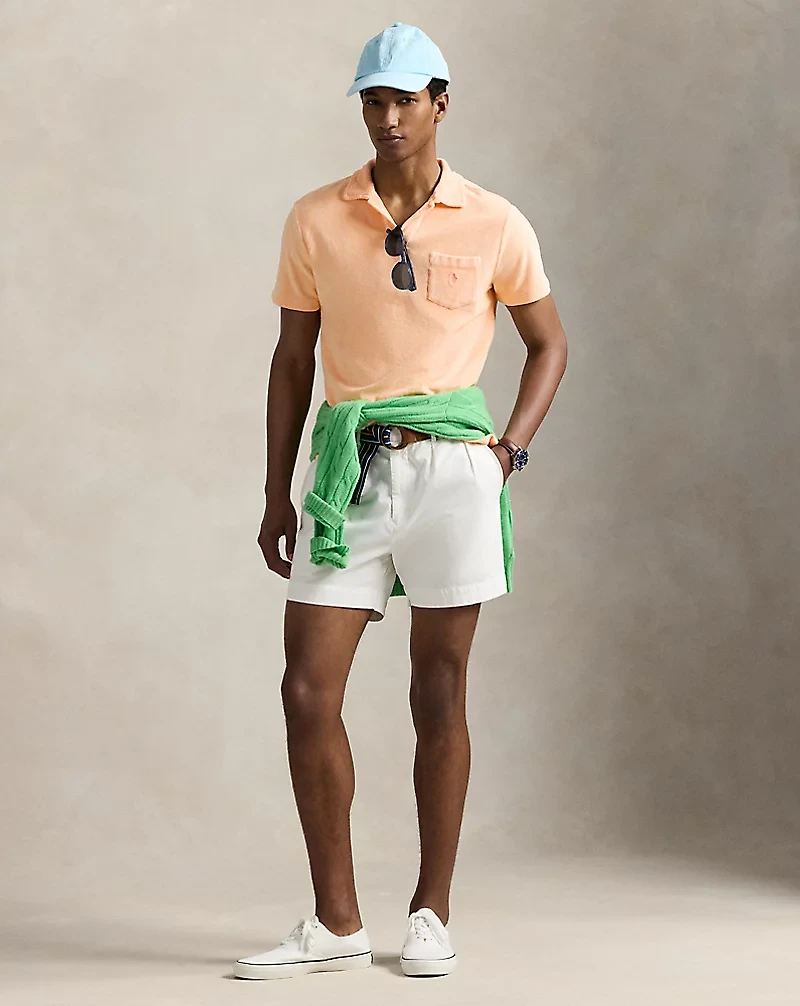 Mineral-Dyed Terry Polo Shirt