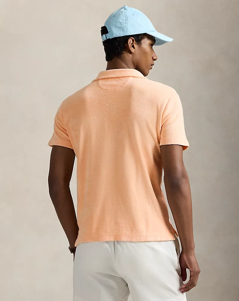Mineral-Dyed Terry Polo Shirt