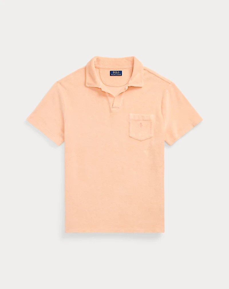 Mineral-Dyed Terry Polo Shirt