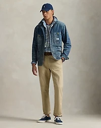 Classic Fit Indigo Plaid Camp Shirt