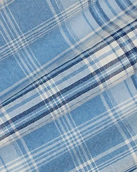 Classic Fit Indigo Plaid Camp Shirt