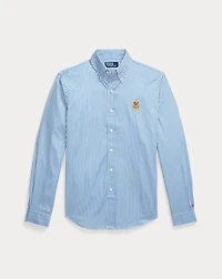 Classic Fit Crest Striped Poplin Shirt