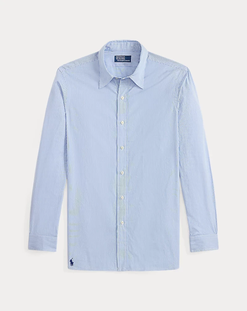 Classic Fit Striped Poplin Shirt