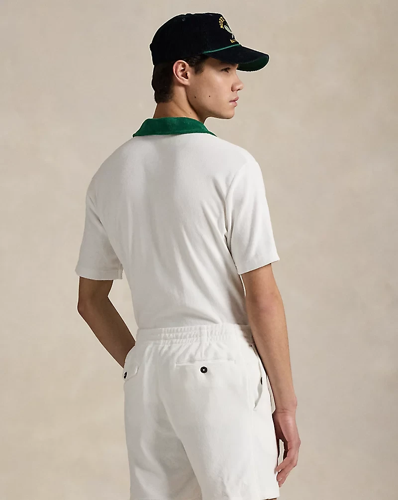 Standard Fit Terry Graphic Polo Shirt