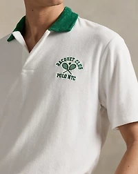 Standard Fit Terry Graphic Polo Shirt