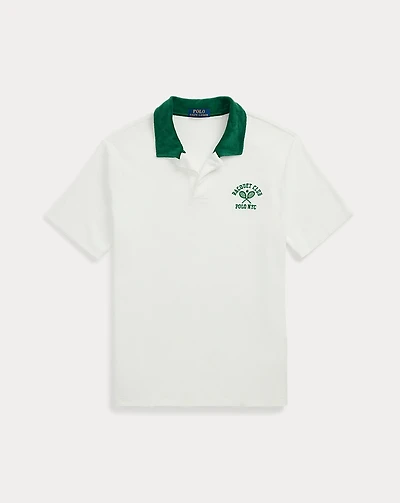 Standard Fit Terry Graphic Polo Shirt