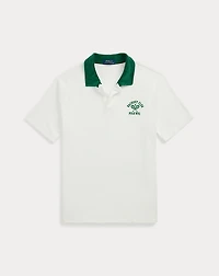 Standard Fit Terry Graphic Polo Shirt