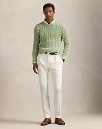 Cable-Knit Mineral-Dyed Cotton Sweater