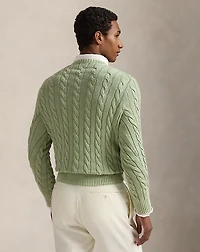 Cable-Knit Mineral-Dyed Cotton Sweater