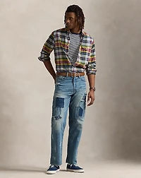 Classic Fit Indigo Madras Shirt