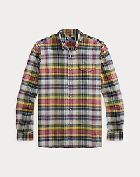 Classic Fit Indigo Madras Shirt