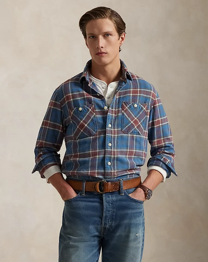 Classic Fit Plaid Twill Workshirt