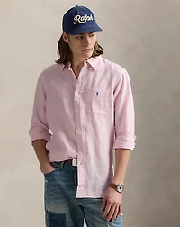 Classic Fit Striped Linen Shirt