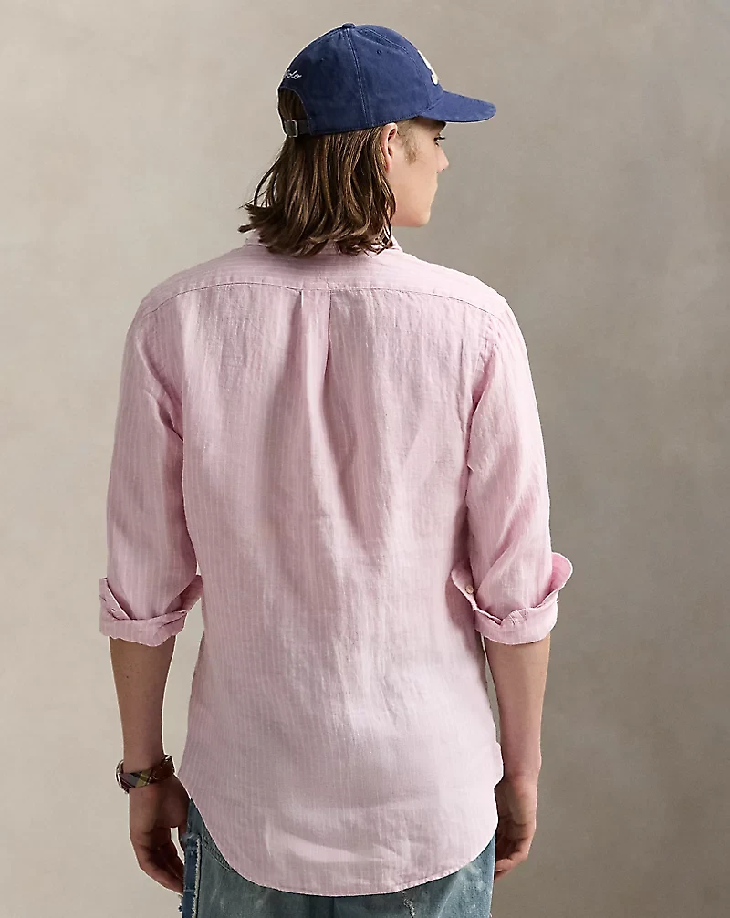 Classic Fit Striped Linen Shirt