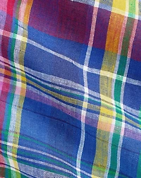 Classic Fit Plaid Linen Fun Shirt