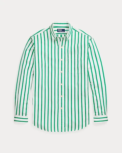 Classic Fit Striped Poplin Shirt