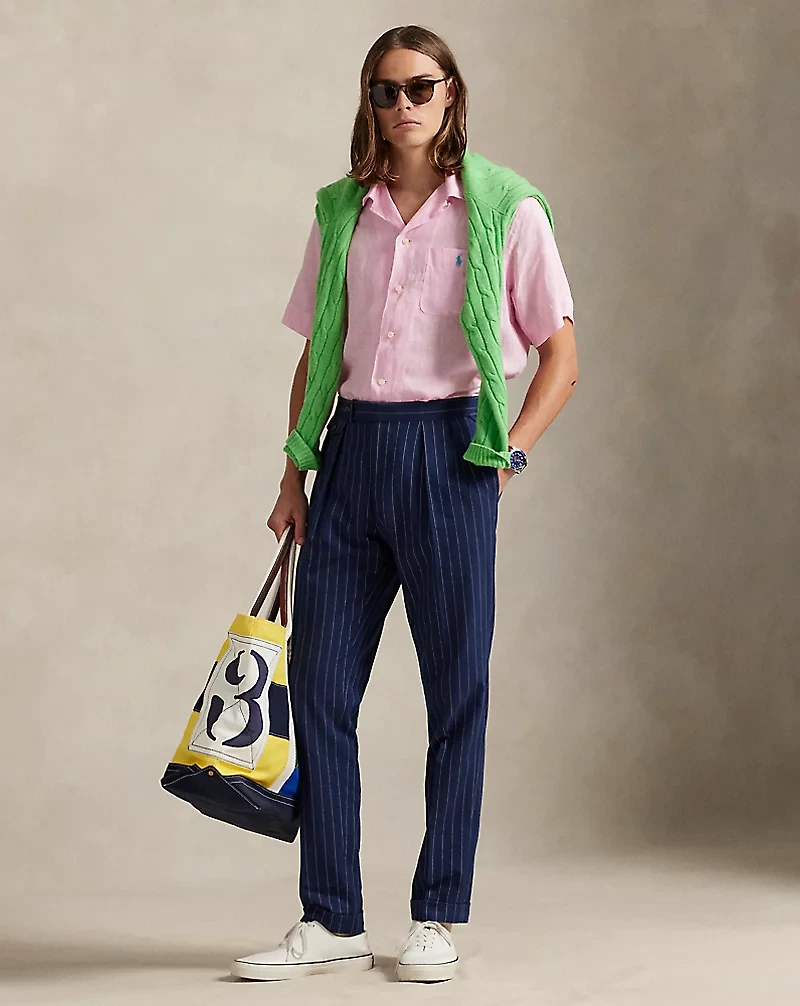 Classic Fit Linen Camp Shirt