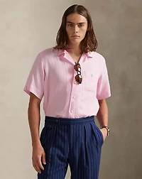 Classic Fit Linen Camp Shirt