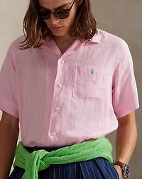 Classic Fit Linen Camp Shirt