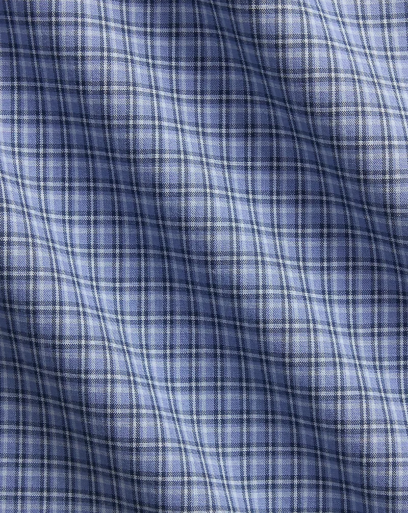 Classic Fit Checked Stretch Poplin Shirt