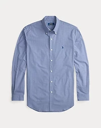 Classic Fit Checked Stretch Poplin Shirt